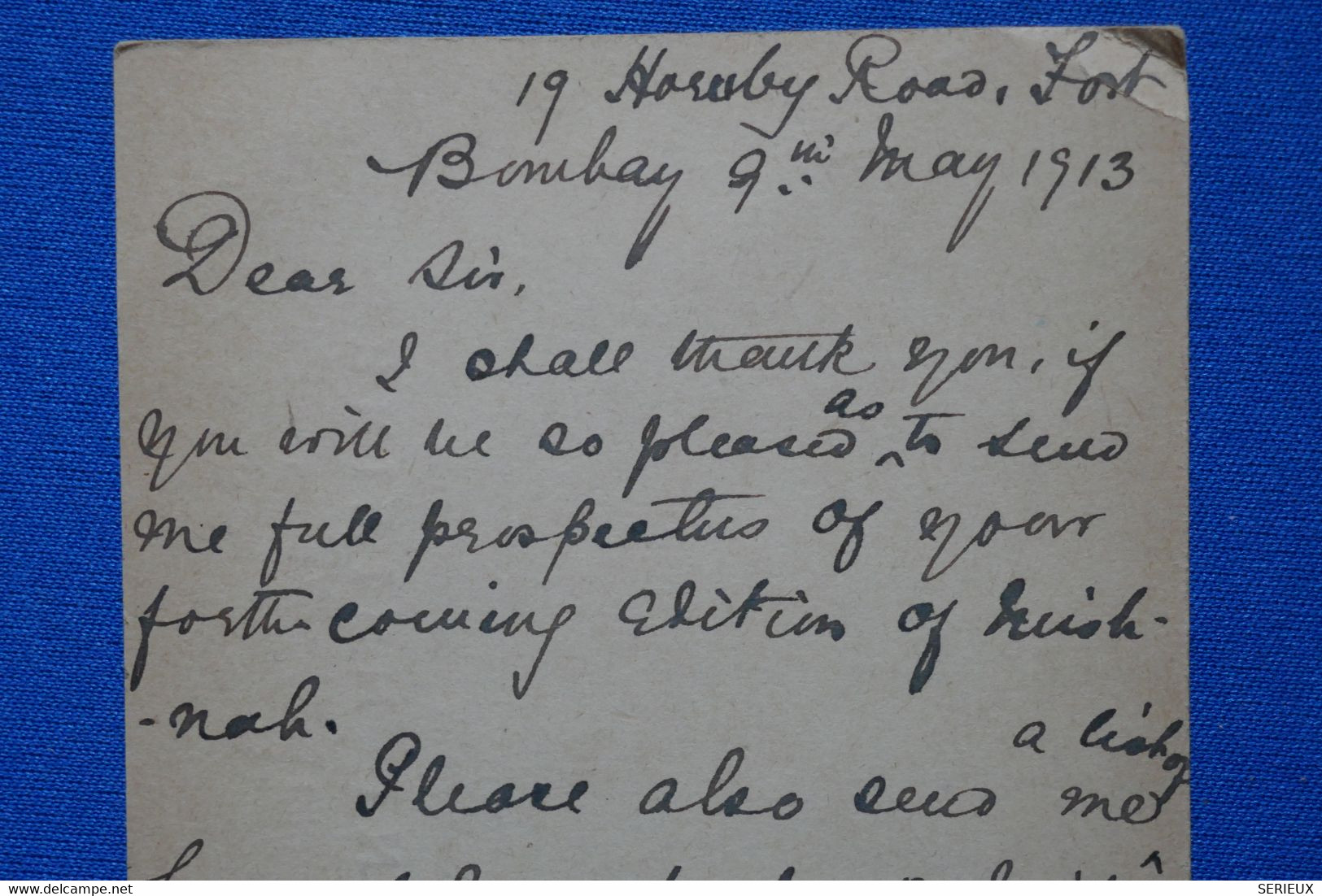 C INDIA BELLECARTE 1913 VOYAGEE BOMBAY A BUDAPEST HUNGARY + AFFRANCHISSEMENT INTERESSANT - 1911-35 Roi Georges V