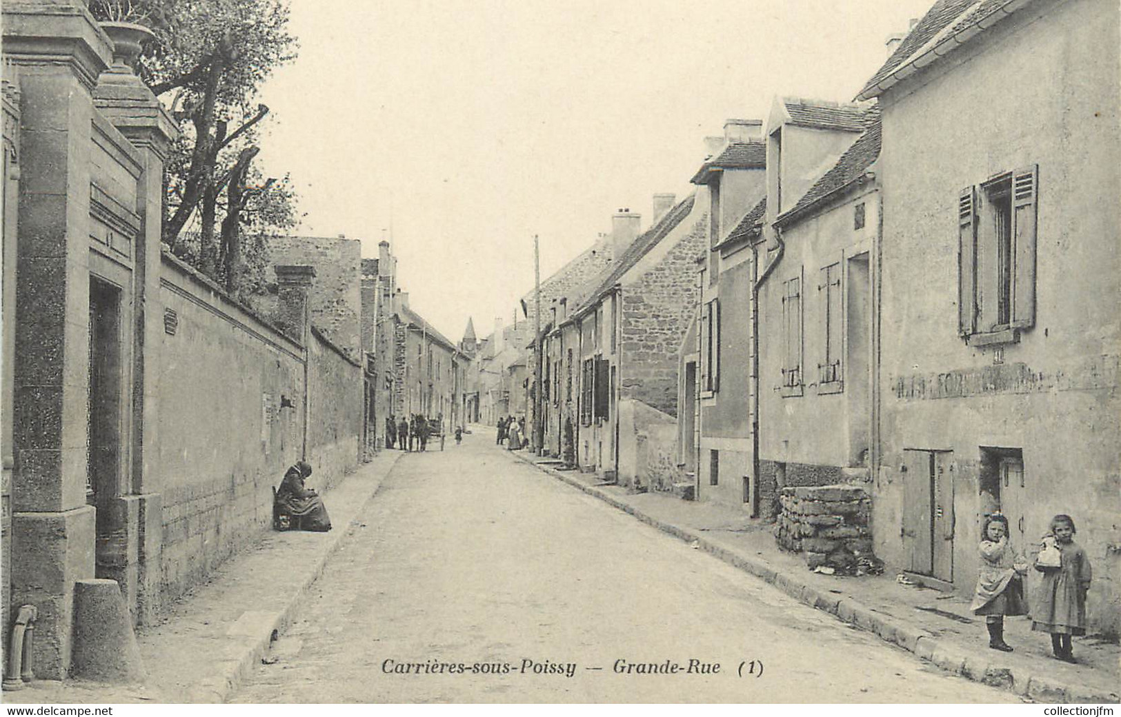 / CPA FRANCE 78 "Carrières Sous Poissy, Grande Rue" - Carrieres Sous Poissy