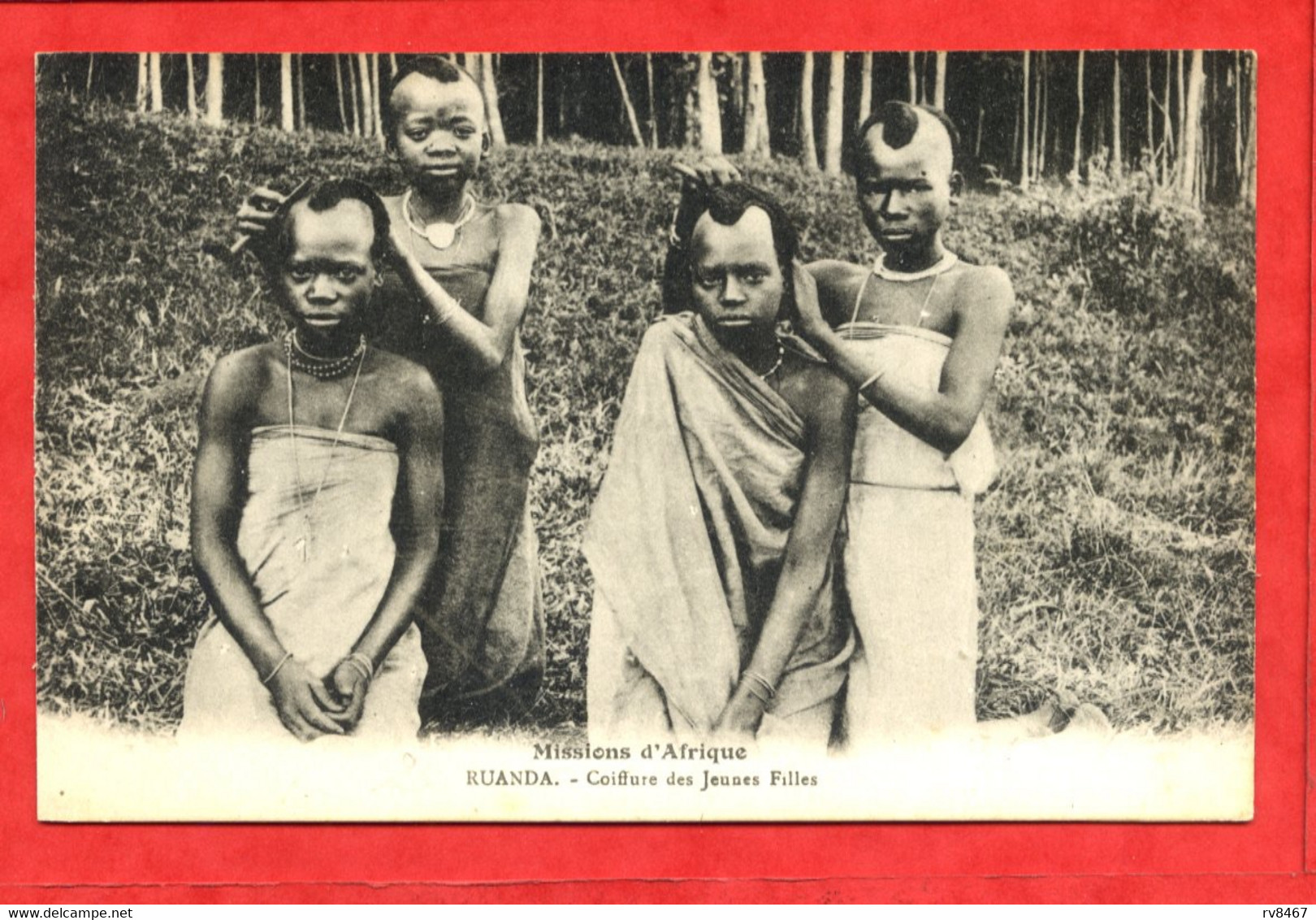 * Missions D'Afrique - RUANDA - Coiffure Des Jeunes Filles ( Rare Vue/Delcampe ) - Ruanda-Urundi