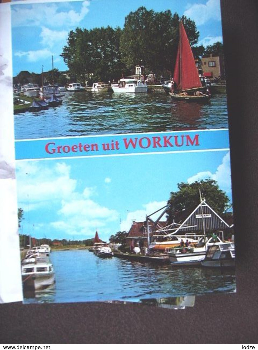 Nederland Holland Pays Bas Workum Met Volop Watersport - Workum