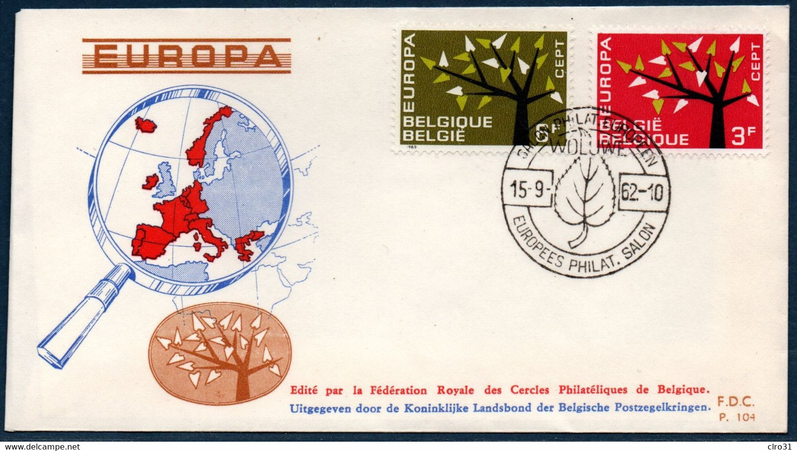 BELGIQUE : LOT de 17  ENVELOPPES  FDC  EUROPA   1957-58-59-60-61-62-63-64-65-66-67-68-69-70-71-74-75  ... 17 SCANS