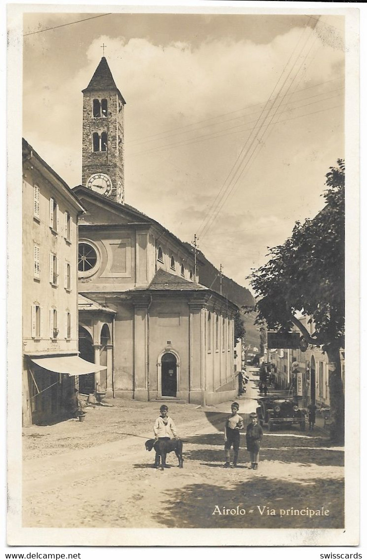 AIROLO: Tankstelle/Oldtimer Via Principale 1930 - Airolo