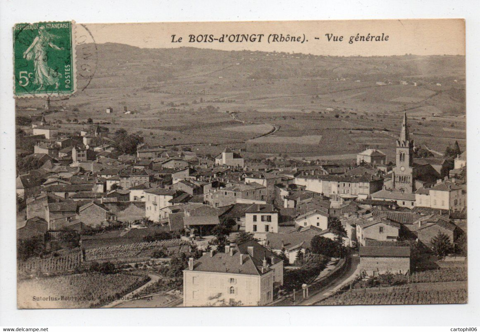 - CPA LE BOIS D'OINGT (69) - Vue Générale 1913 - Edition SUTORIUS - - Le Bois D'Oingt