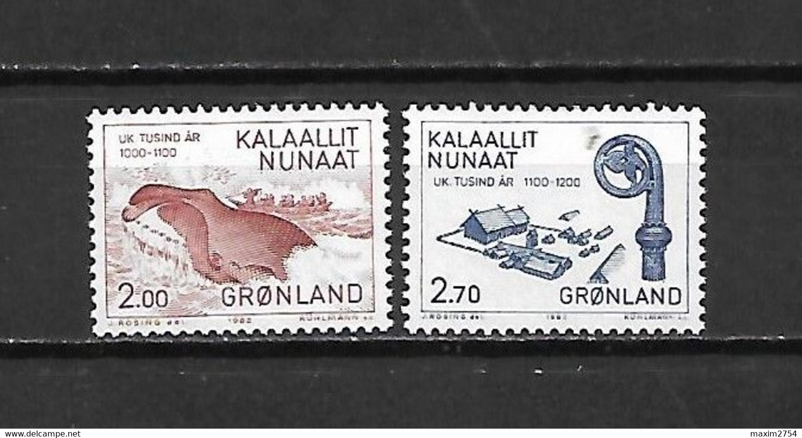 GROENLANDIA - 1982 - N. 125** - N. 126/27** (CATALOGO UNIFICATO) - Other & Unclassified