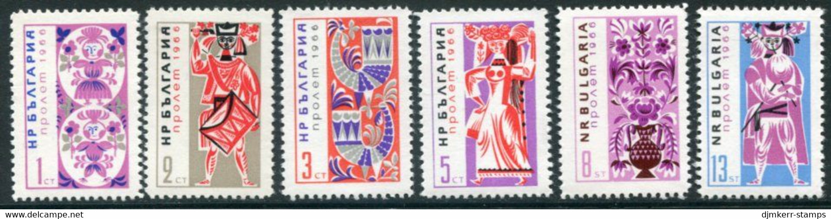 BULGARIA 1966 Spring MNH / **  Michel 1593-98 - Unused Stamps