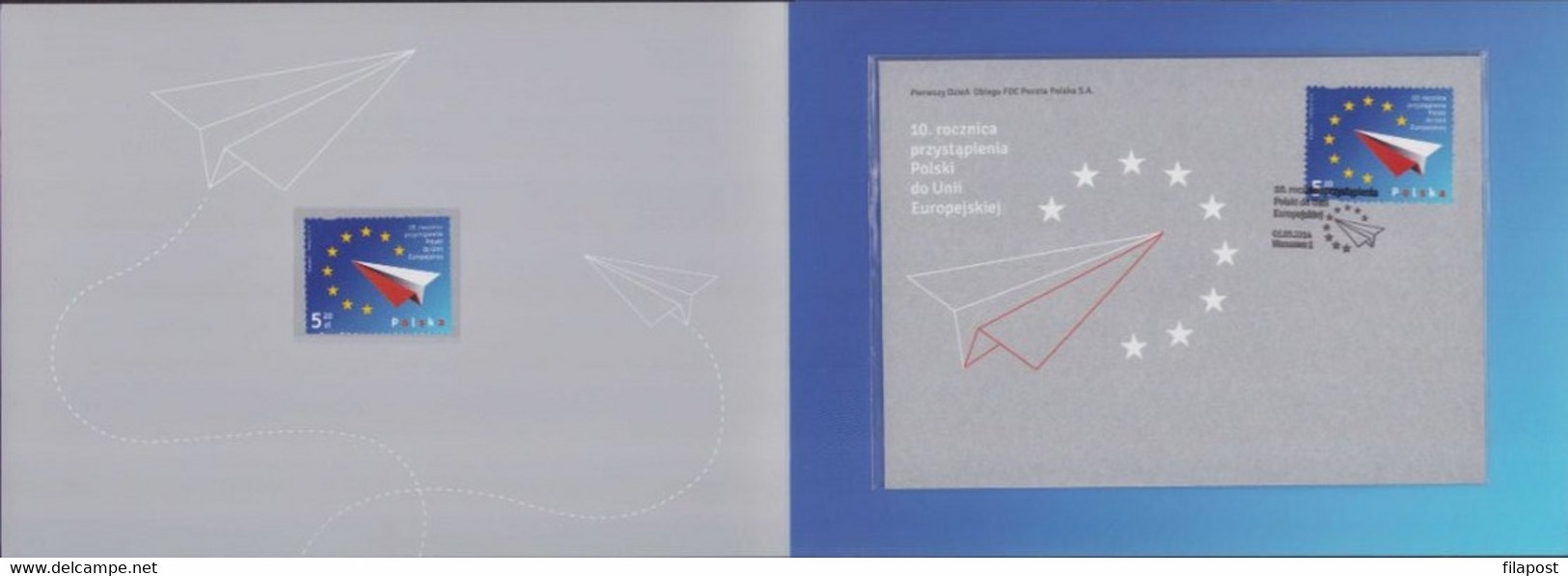 POLAND 2014 Mini Booklet, 100th Anniversary Of Poland's Accession To The European Union EU, UE, FDC + Stamp MNH ** - Carnets