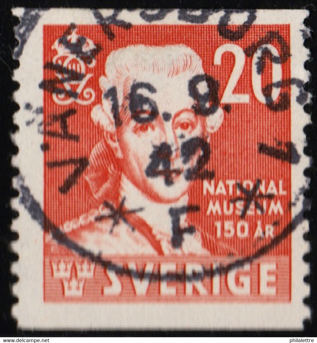 SUÈDE / SWEDEN / SVERIGE - 1942 - " VÄNERSBORG 1 * F * "  Ds On Facit 338A 20ö Red - Gebraucht