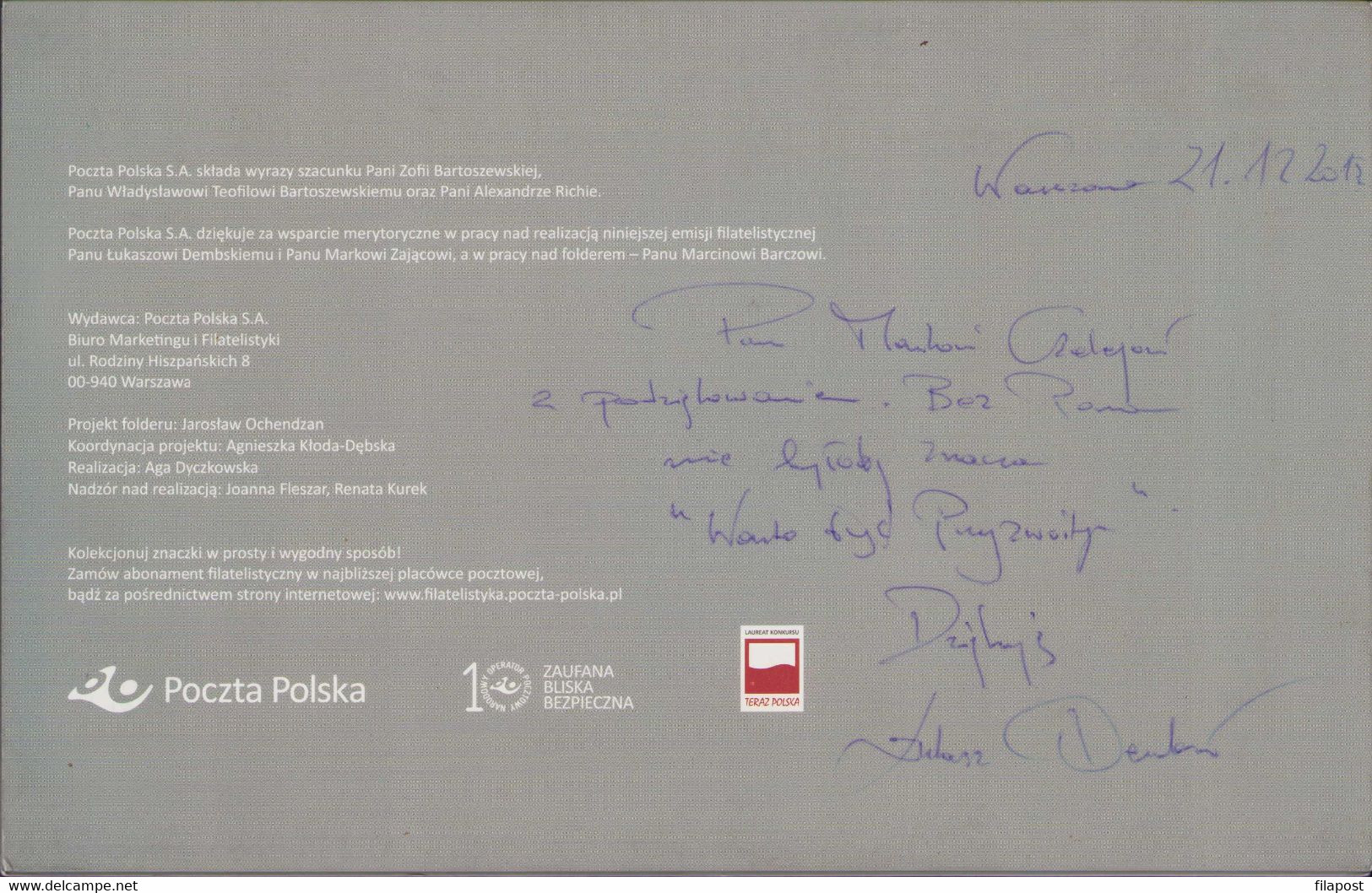 Poland 2015 Booklet, It Is Worth Being Decent Wladyslaw Bartoszewski Historian Publicist Journalist, FDC + Stamp MNH** - Carnets
