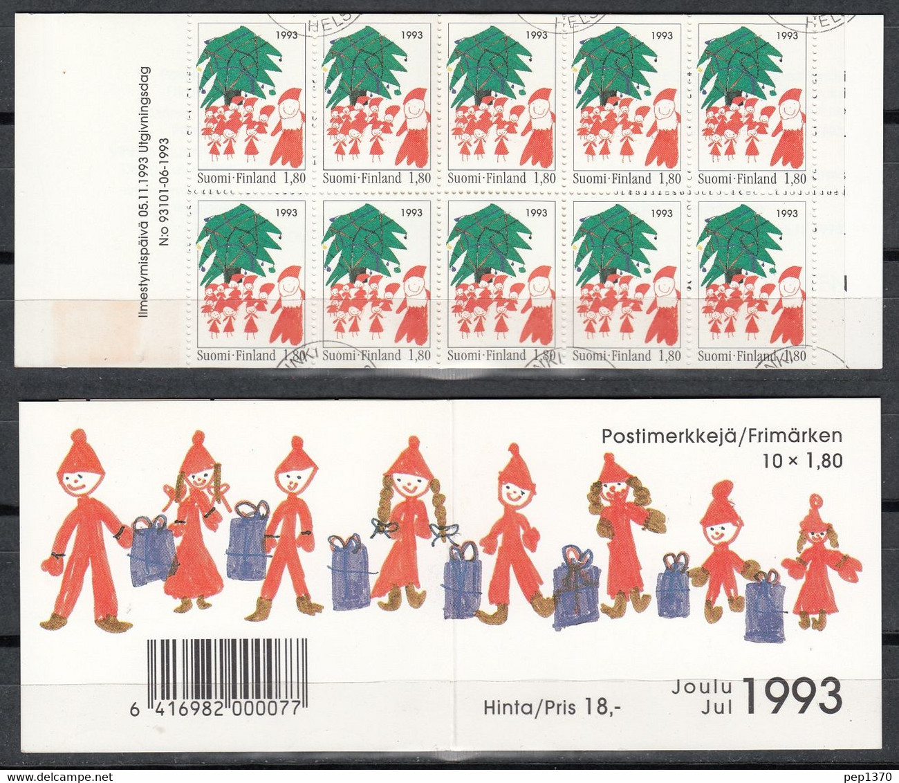 FINLANDIA 1993 - NAVIDAD - NOEL - CHRISTMAS - YVERT Nº CARNET C1198 A - SPECIMEN - Sonstige & Ohne Zuordnung