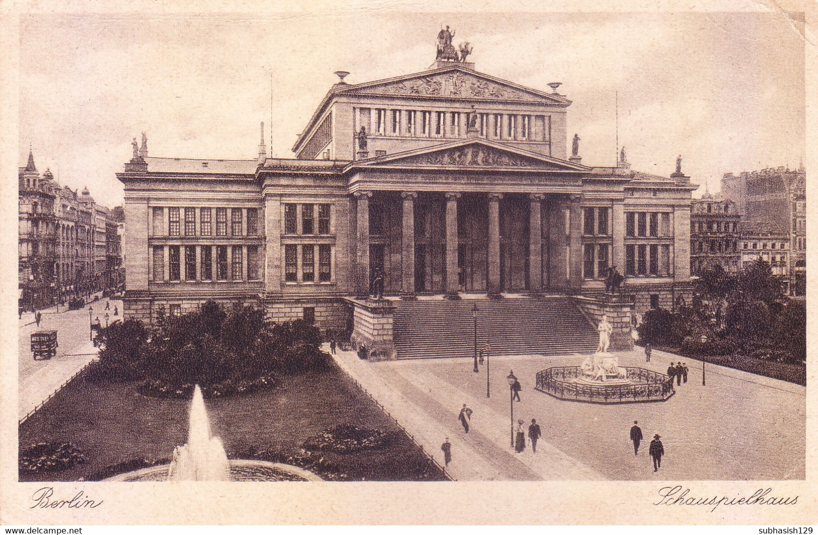 GERMANY : VINTAGE BLACK & WHITE PICTURE CARD : VIEW OF BERLIN CITY, SCHAUSPIECHAUS - Schoenefeld