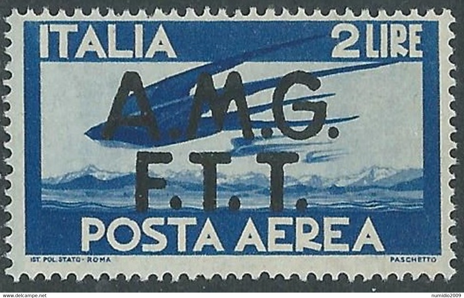 1947 TRIESTE A POSTA AEREA DEMOCRATICA 2 LIRE MNH ** - RE21-8 - Luchtpost