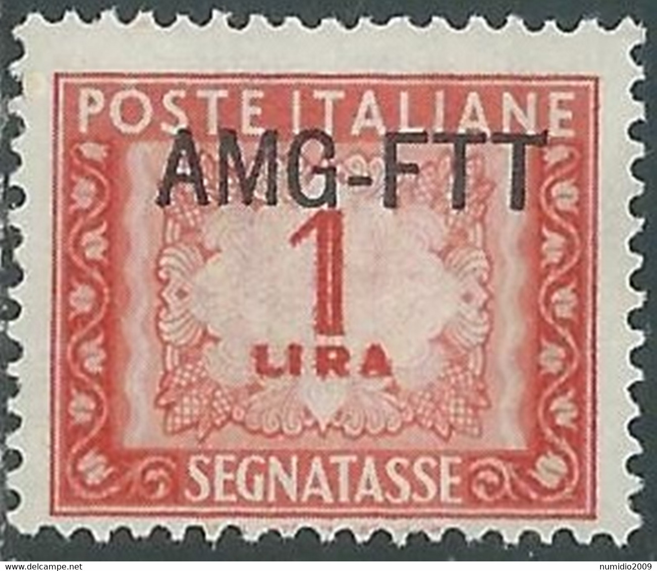 1949-54 TRIESTE A SEGNATASSE 1 LIRA MNH ** - RE10-7 - Taxe