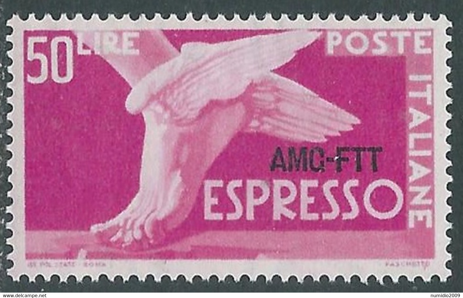 1952 TRIESTE A ESPRESSO 50 LIRE MNH ** - RE17-7 - Eilsendung (Eilpost)