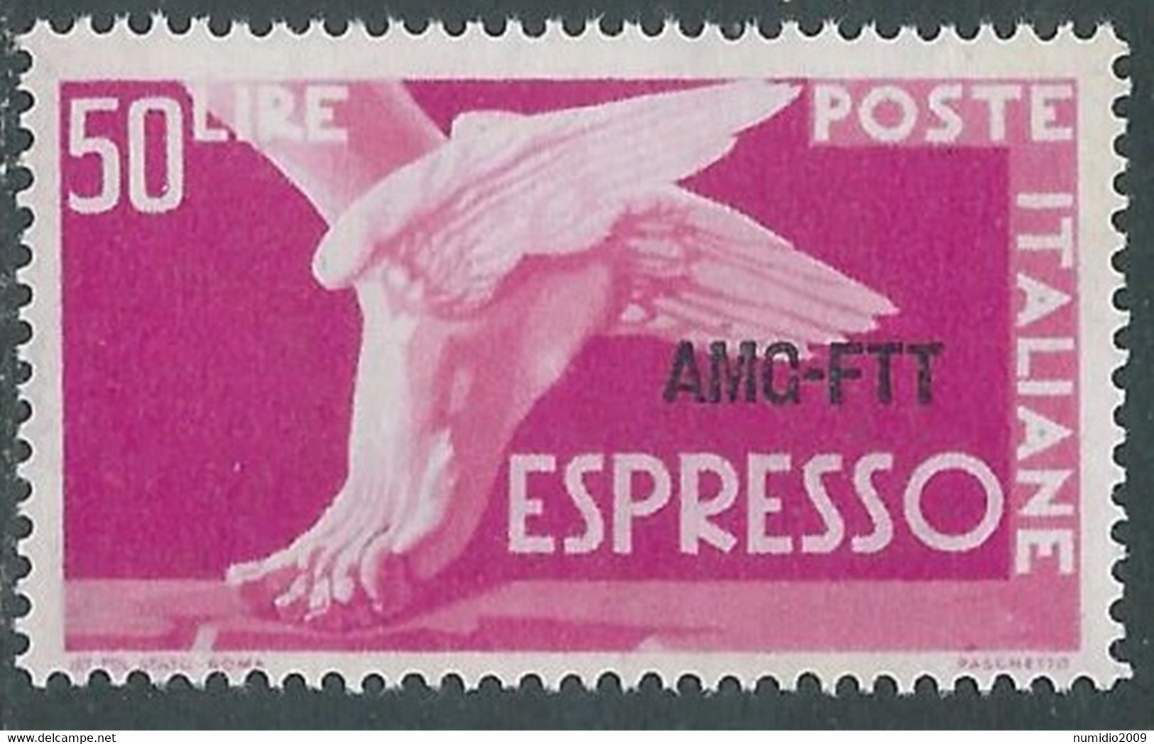 1952 TRIESTE A ESPRESSO 50 LIRE MNH ** - RE17-8 - Eilsendung (Eilpost)