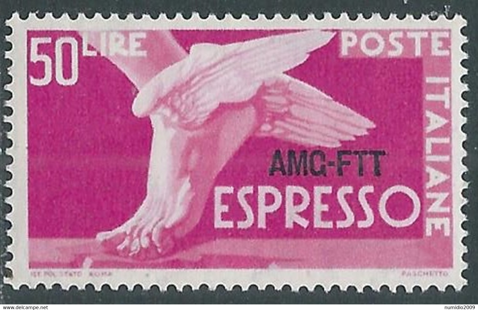 1952 TRIESTE A ESPRESSO 50 LIRE MNH ** - RE21-6 - Eilsendung (Eilpost)