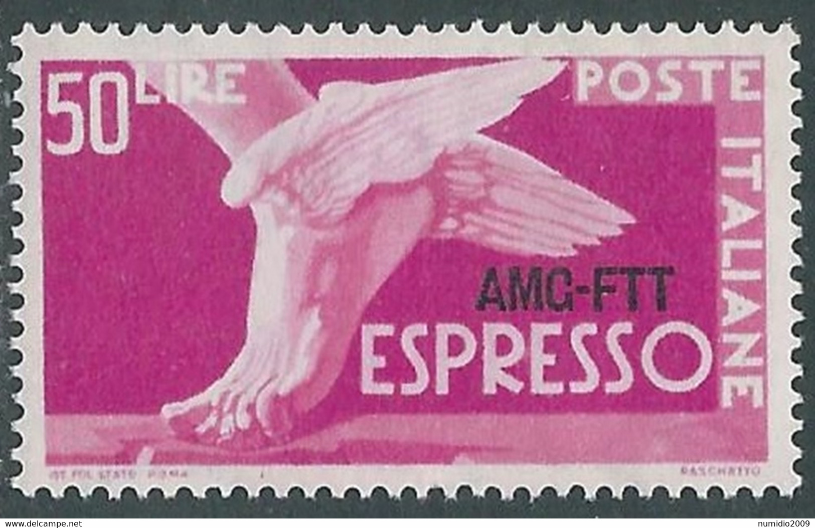1952 TRIESTE A ESPRESSO 50 LIRE MNH ** - RE21-10 - Eilsendung (Eilpost)