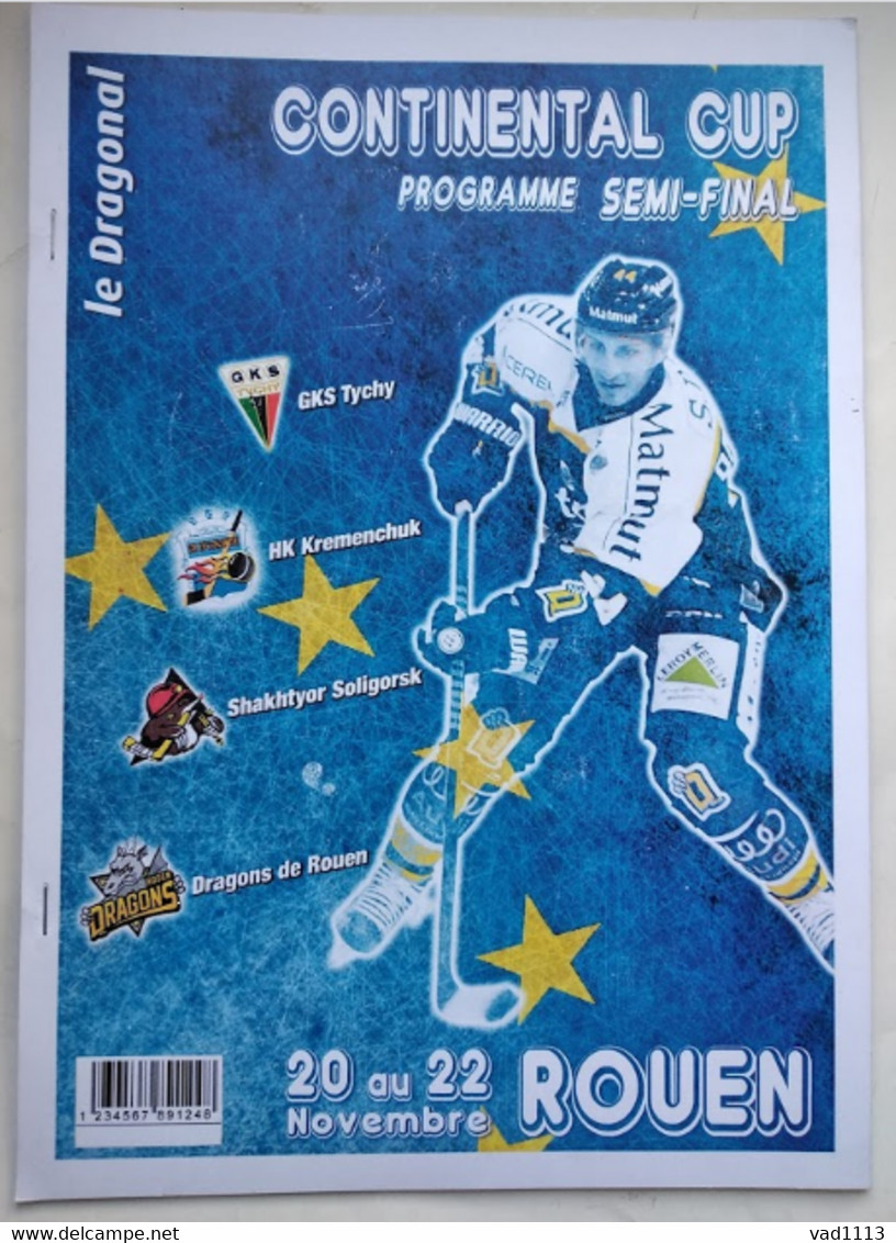 Hockey Program FINAL - 2012 Continental Cup /France/ :HC Donbass Ukraine, Rouen France, Yunost Belarus, Asiago Italy - Books