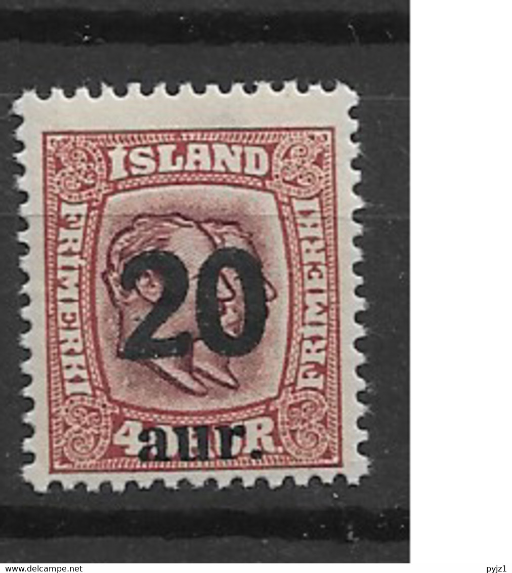 1921 MNH Iceland Mi 109 Postfris** - Nuovi