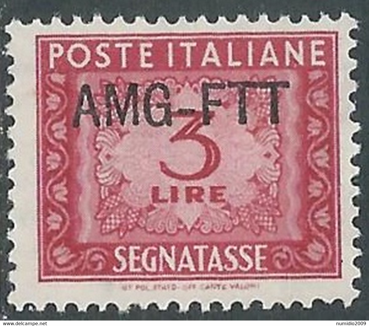 1949-54 TRIESTE A SEGNATASSE 3 LIRE MNH ** - RE20-2 - Taxe