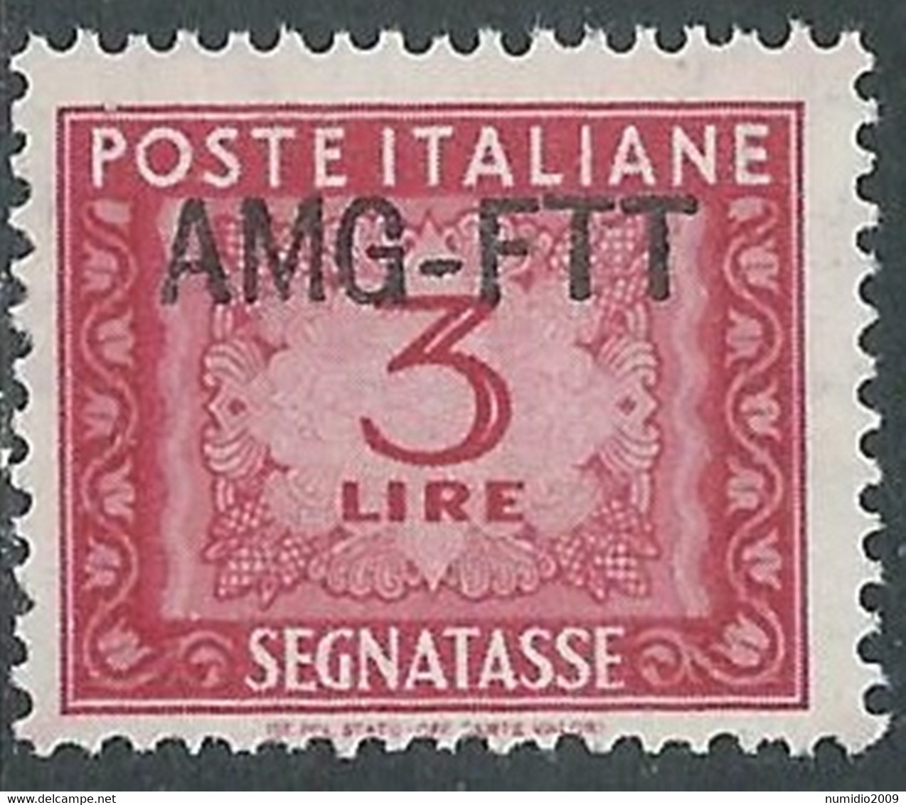 1949-54 TRIESTE A SEGNATASSE 3 LIRE MNH ** - RE28 - Postage Due