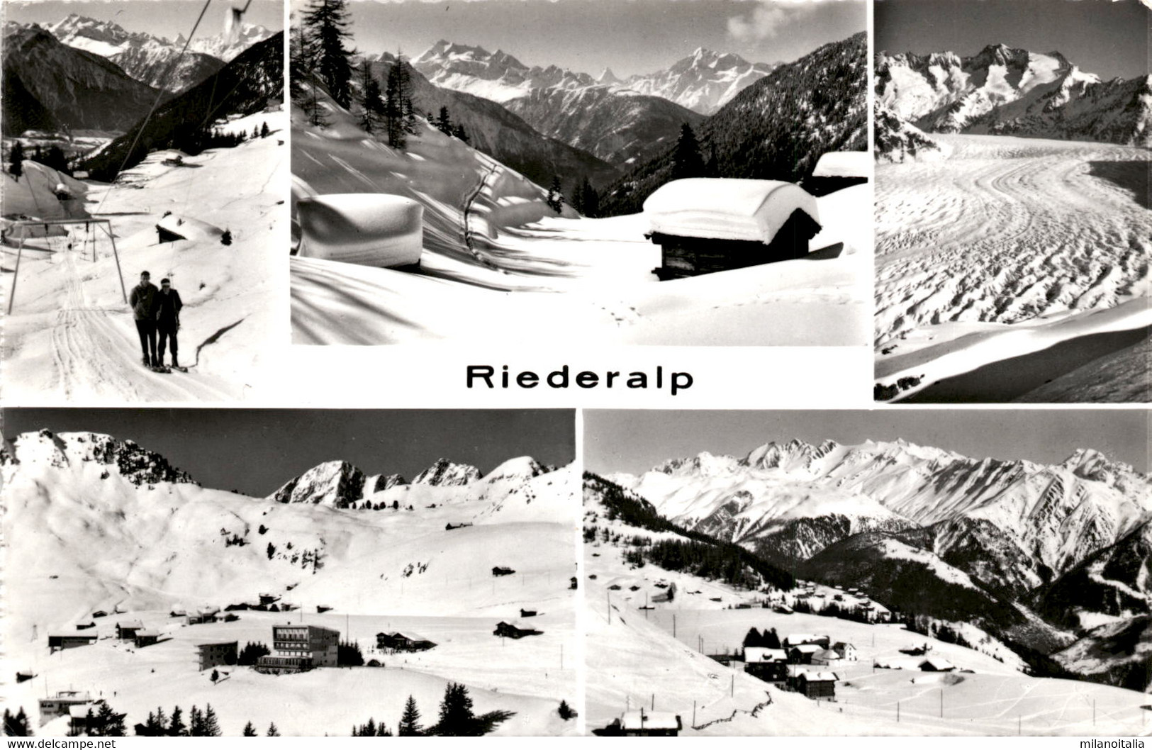 Riederalp - 5 Bilder (44700) * 4. 1. 1963 - Riederalp