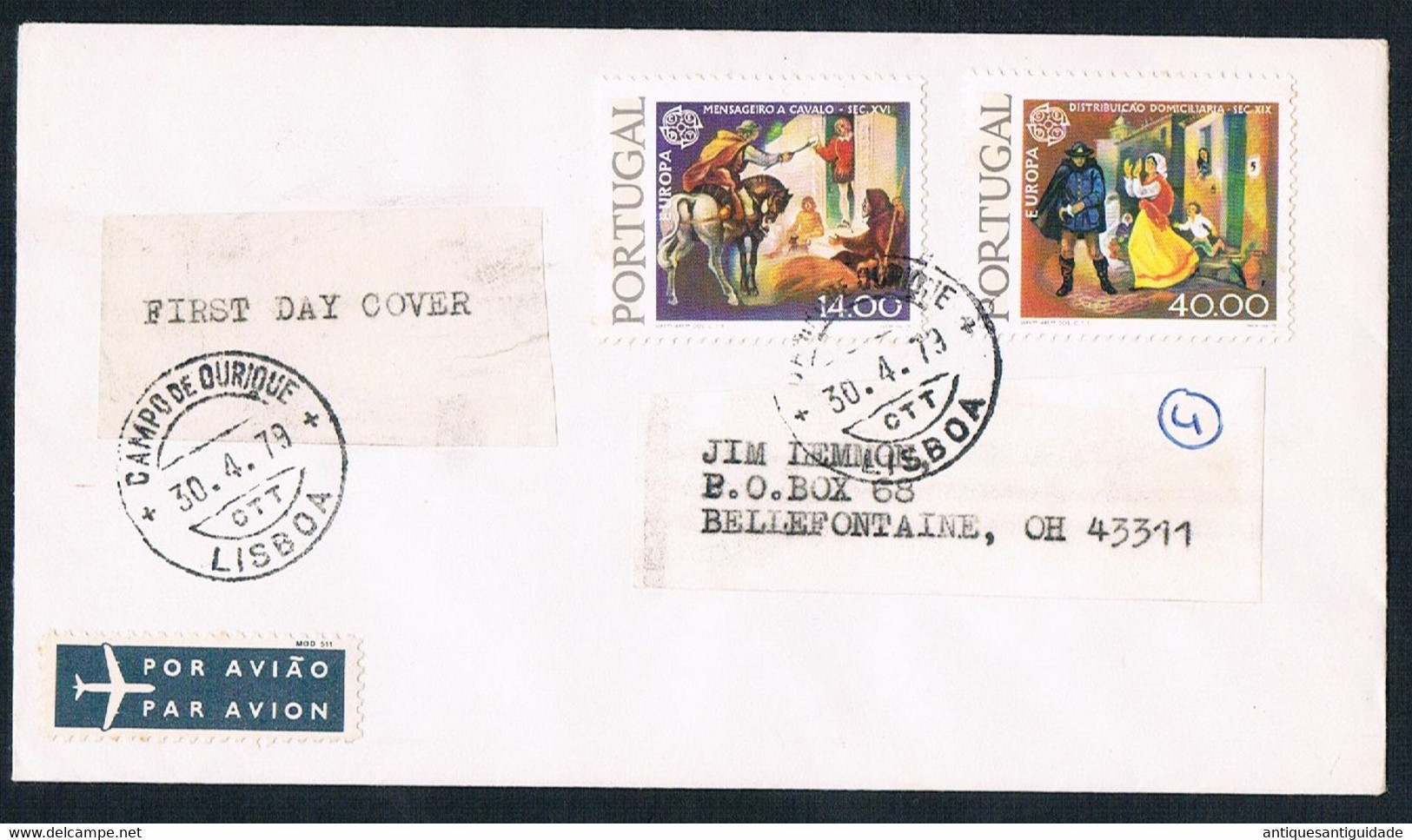 FDC - 1979 - Campo De Ourique - Lisbon - Airmail - Used Stamps