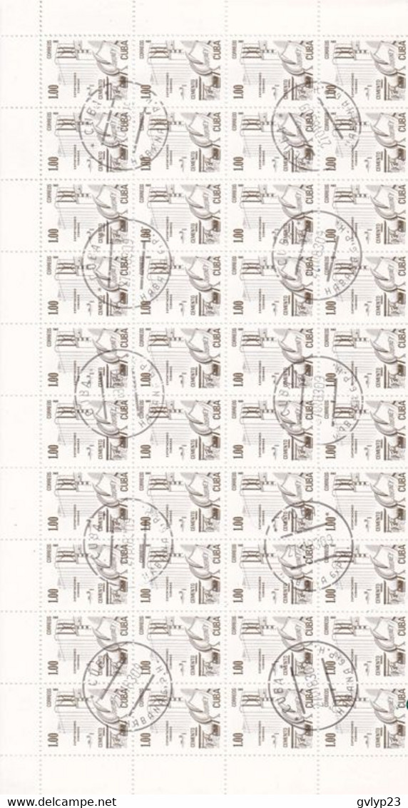 EXPORTATIONS OBLITéRéS FEUILLES DE 80 TIMBRES  N° 2338+2341+2343+2345 YVERT ET TELLIER 1982