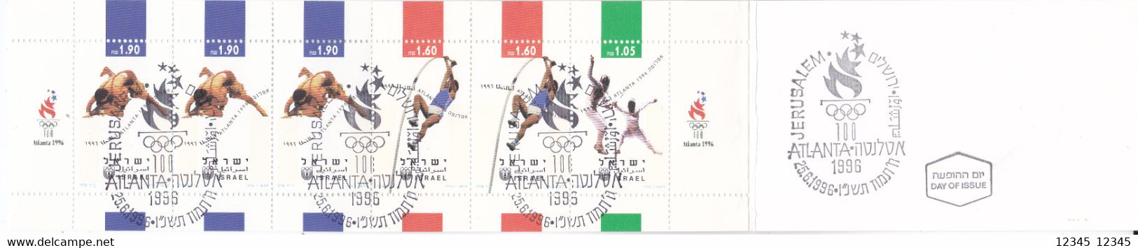 Israël 1996, Gestempeld USED, Olympic Games - Carnets