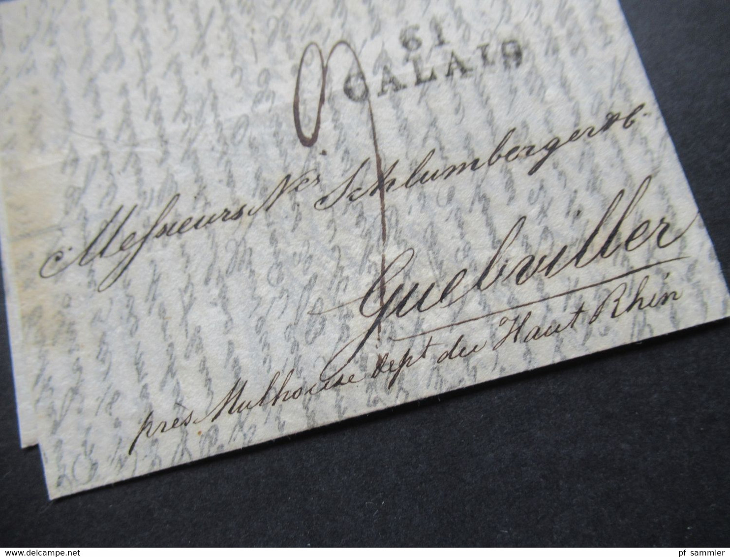 GB 1822 Forwarded Letter Aus Liverpool Via Calais Forwarder Jacques Leveux Calais Faltbrief Mit Inhalt - ...-1840 Voorlopers