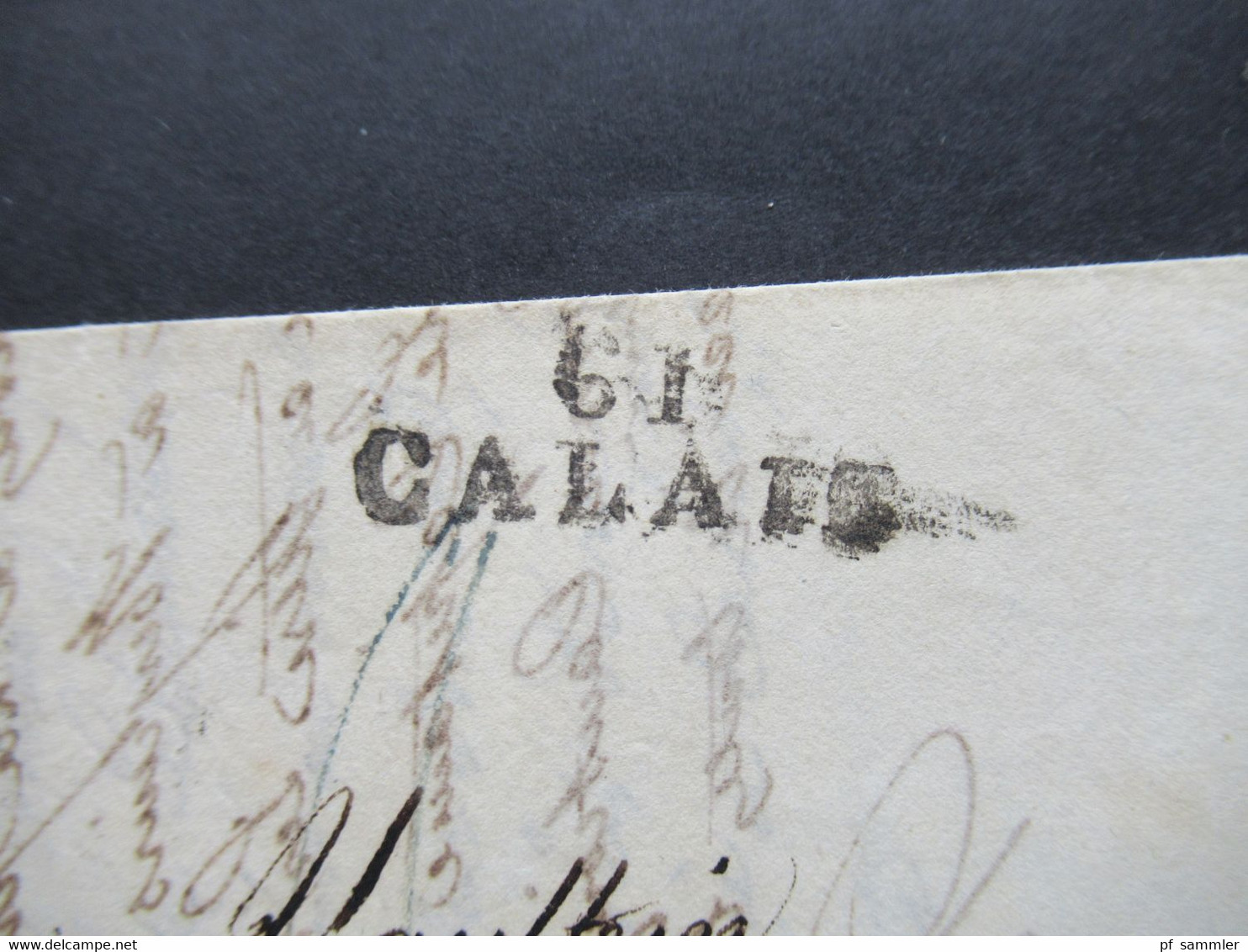 GB 13.11.1826 Forwarded Letter Via Calais Forwarder Par Isaak Vital Calais Faltbrief Mit Inhalt Stempel K1 29 Nov 1826 - ...-1840 Vorläufer