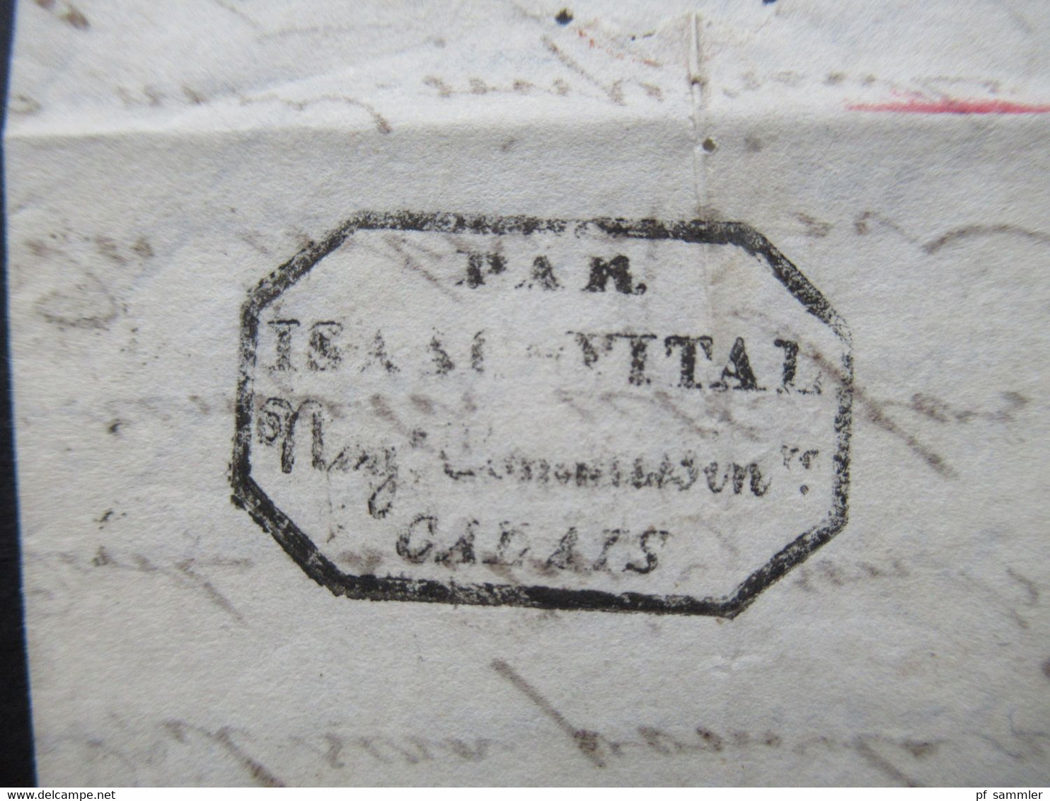 GB 13.11.1826 Forwarded Letter Via Calais Forwarder Par Isaak Vital Calais Faltbrief Mit Inhalt Stempel K1 29 Nov 1826 - ...-1840 Vorläufer