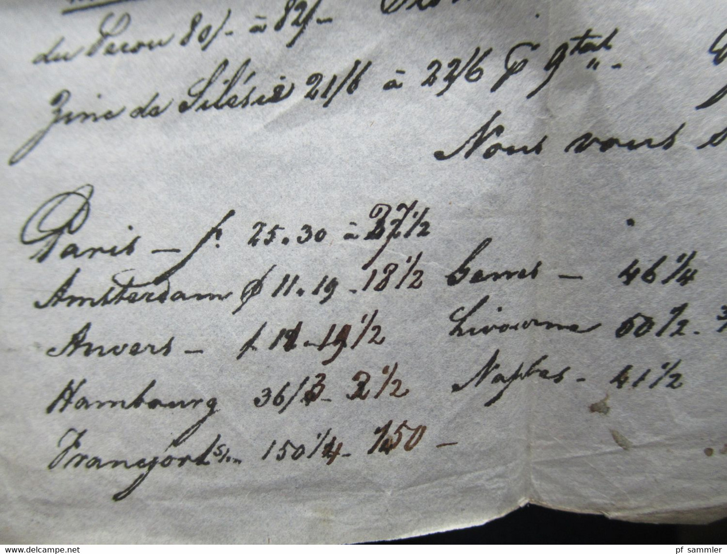 GB 15.4.1826 Forwarded letter aus London via Calais Forwarder Par Entremisse Ph. Devot &Cie a Calais Faltbrief m. Inhalt