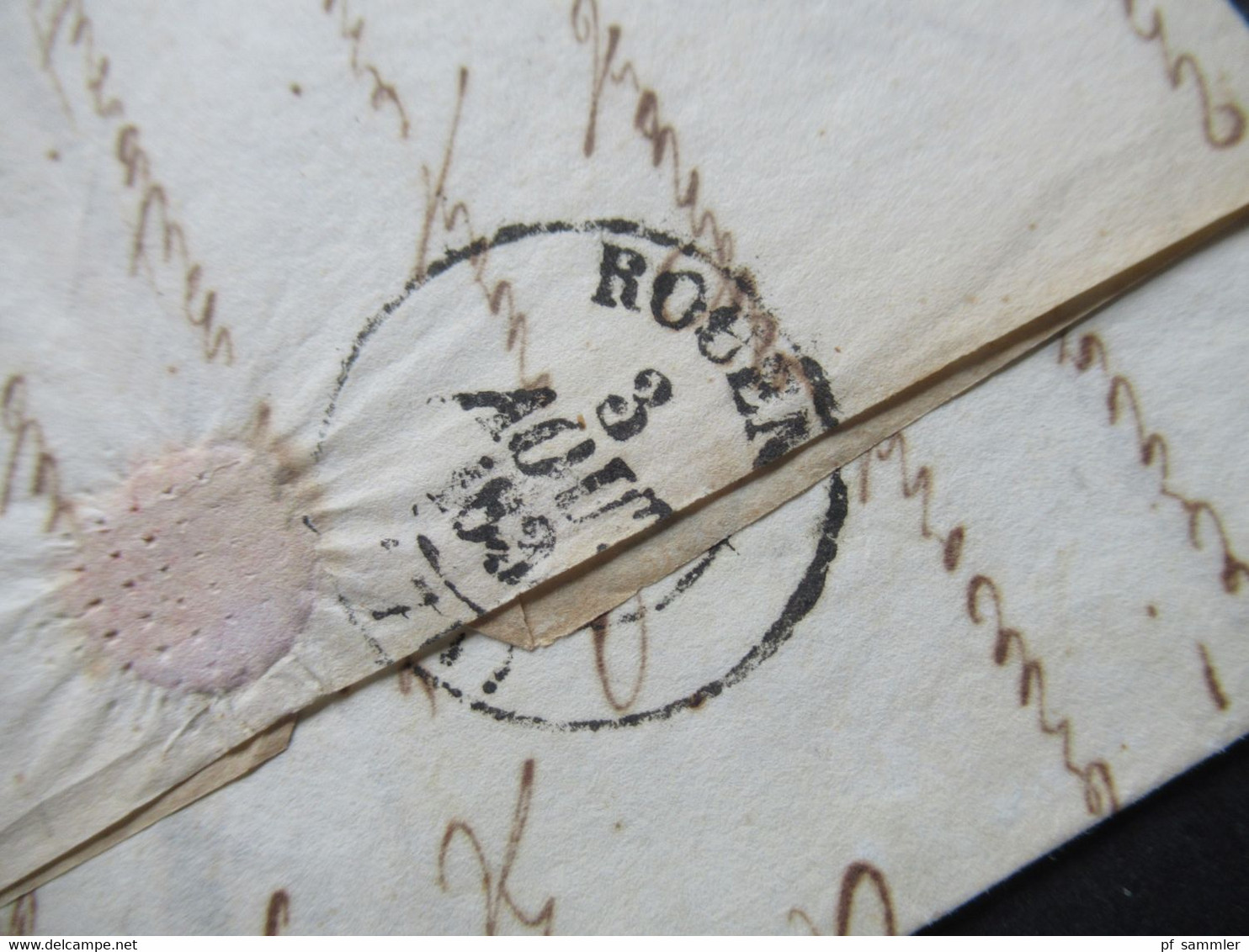 GB 31.7.1834 Forwarded Letter Aus London Via Calais Forwarder Nach Rouen Mit Ank. Stempel Faltbrief Mit Inhalt - ...-1840 Precursori