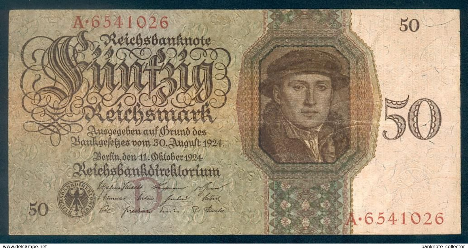 Deutschland, Germany - 50 Mark, Reichsbanknote, Ro. 170 A ,  ( Serie D/A  ) 1924 ! - 50 Reichsmark