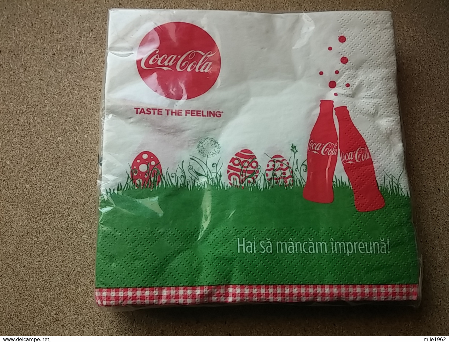 COCA COLA -  Papier Serviette , Paper NAPKIN , ORIGINAL PACK 30 PIÈCES, EASTER, PÂQUES - Paper Napkins (decorated)