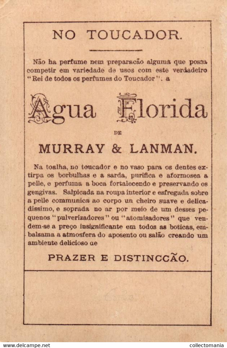 1 Card Agua Florida De Murray & Lanman Perfume Universal 1881 - Vintage (until 1960)