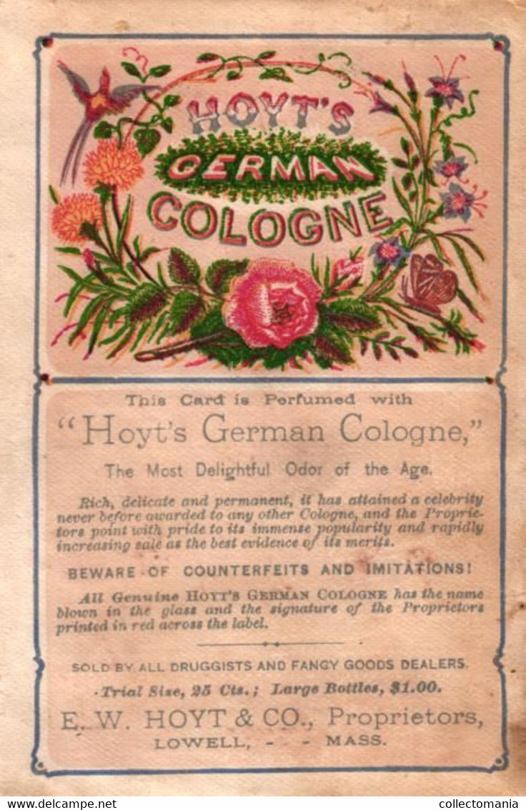 7 Cards Hoyt's German Cologne Perfume Calendar 1888 1890