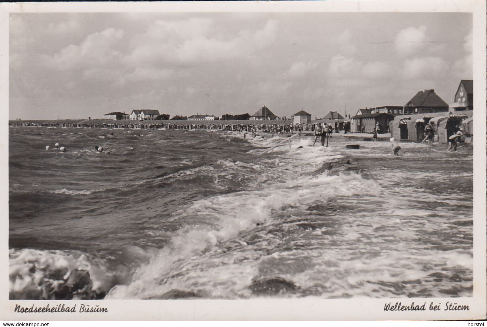 D-25761 Büsum - Nordseeheilbad - Strand Bei Sturm - Pension - Nice Stamp - Buesum