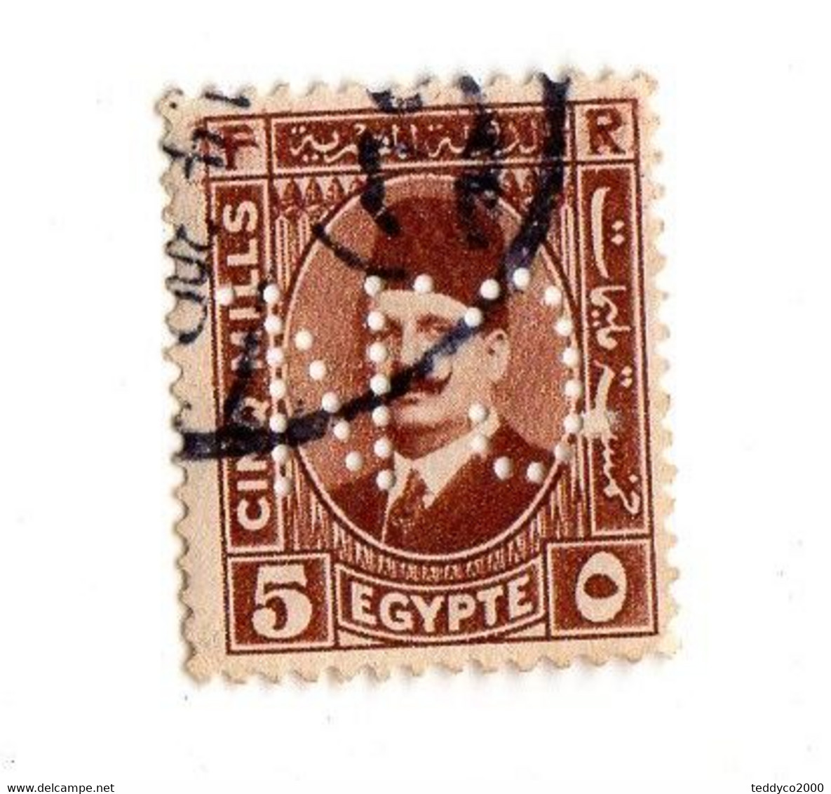 EGYPTE Farouk (Perfin) - Other & Unclassified