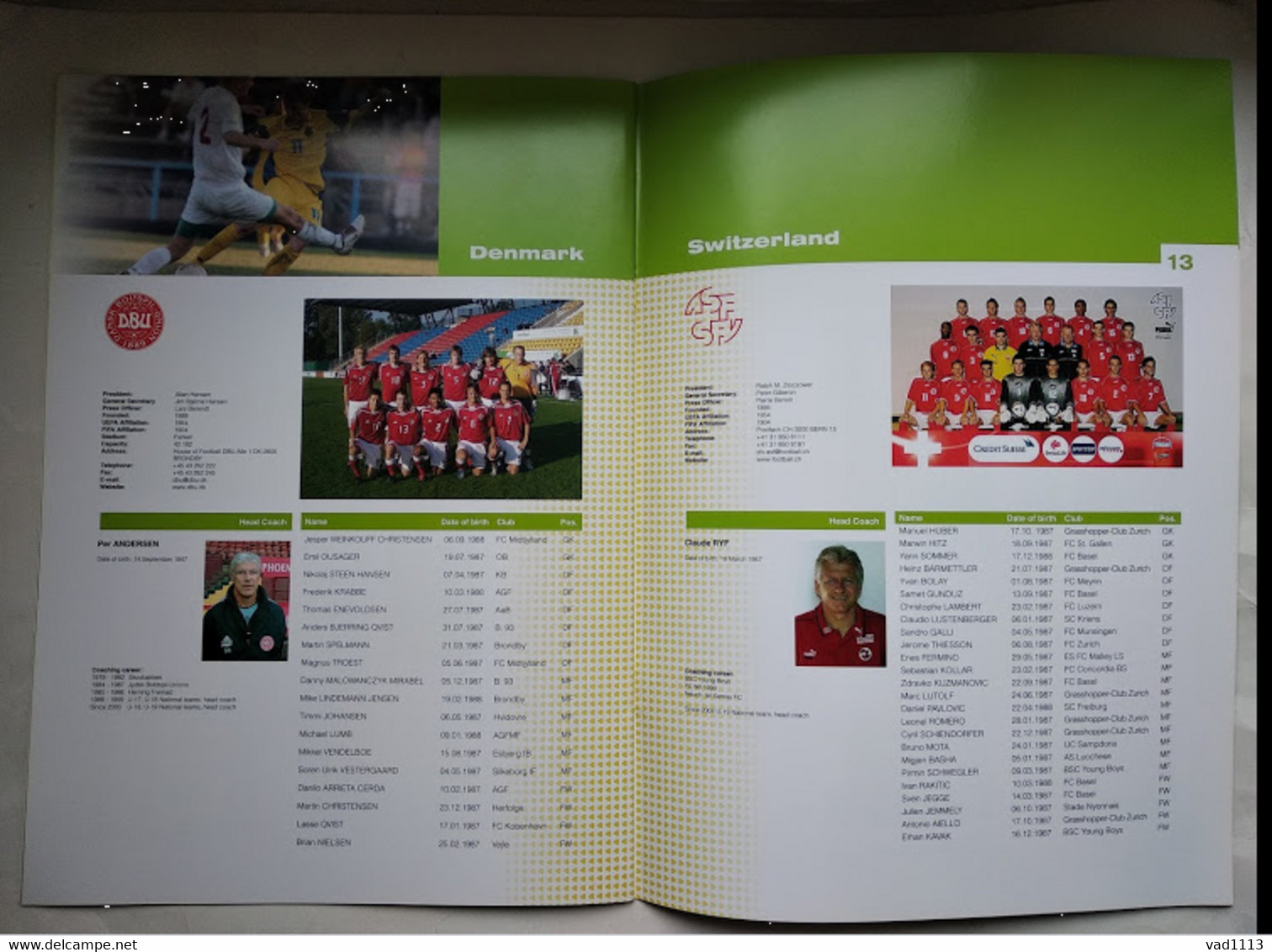 Football Program - UEFA UNDER 19  CHAMPIONSHIP - Ukraine, Czech Republic, Denmark, Switzerland - Libros