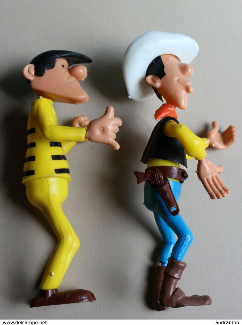 1984 Lucky Luke Dalton 2 Grandes Figurines Articulées Démontables Dargaud - Little Figures - Plastic