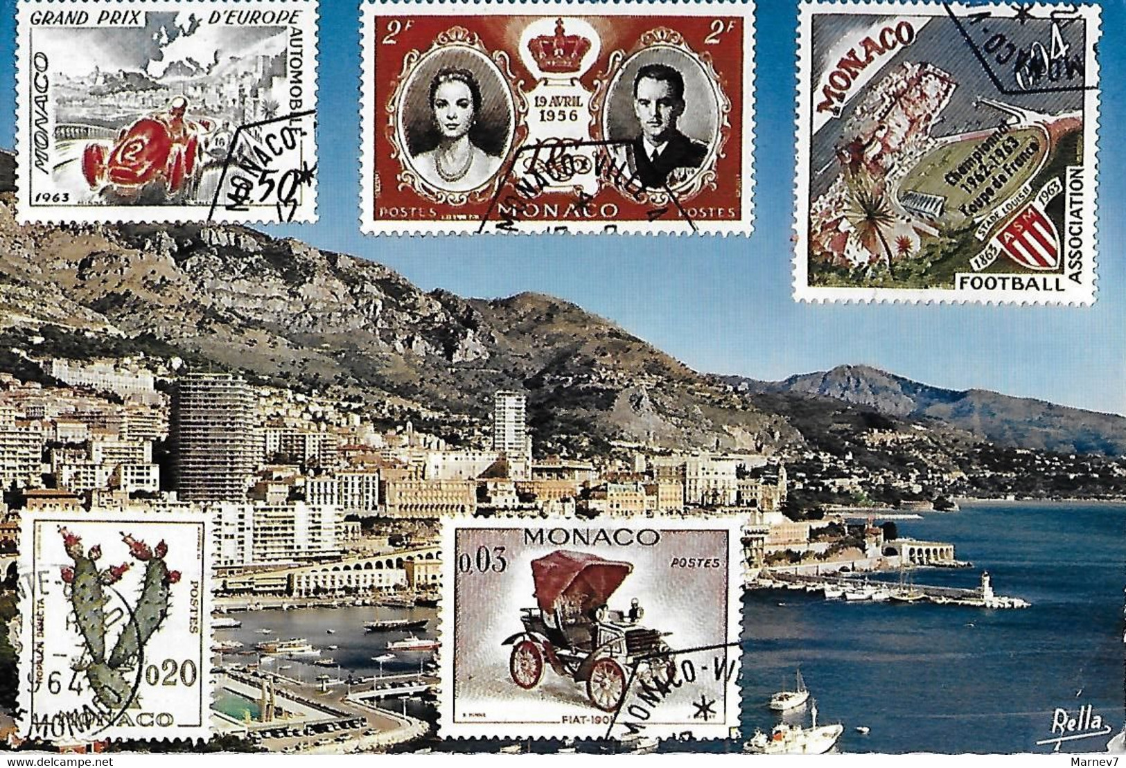 MONACO - La Principauté Monte CARLO Vu Du Rocher - Cad 17 8 1967  Cagnes Sur Mer - Procédé Impression Mexichrome - Lettres & Documents