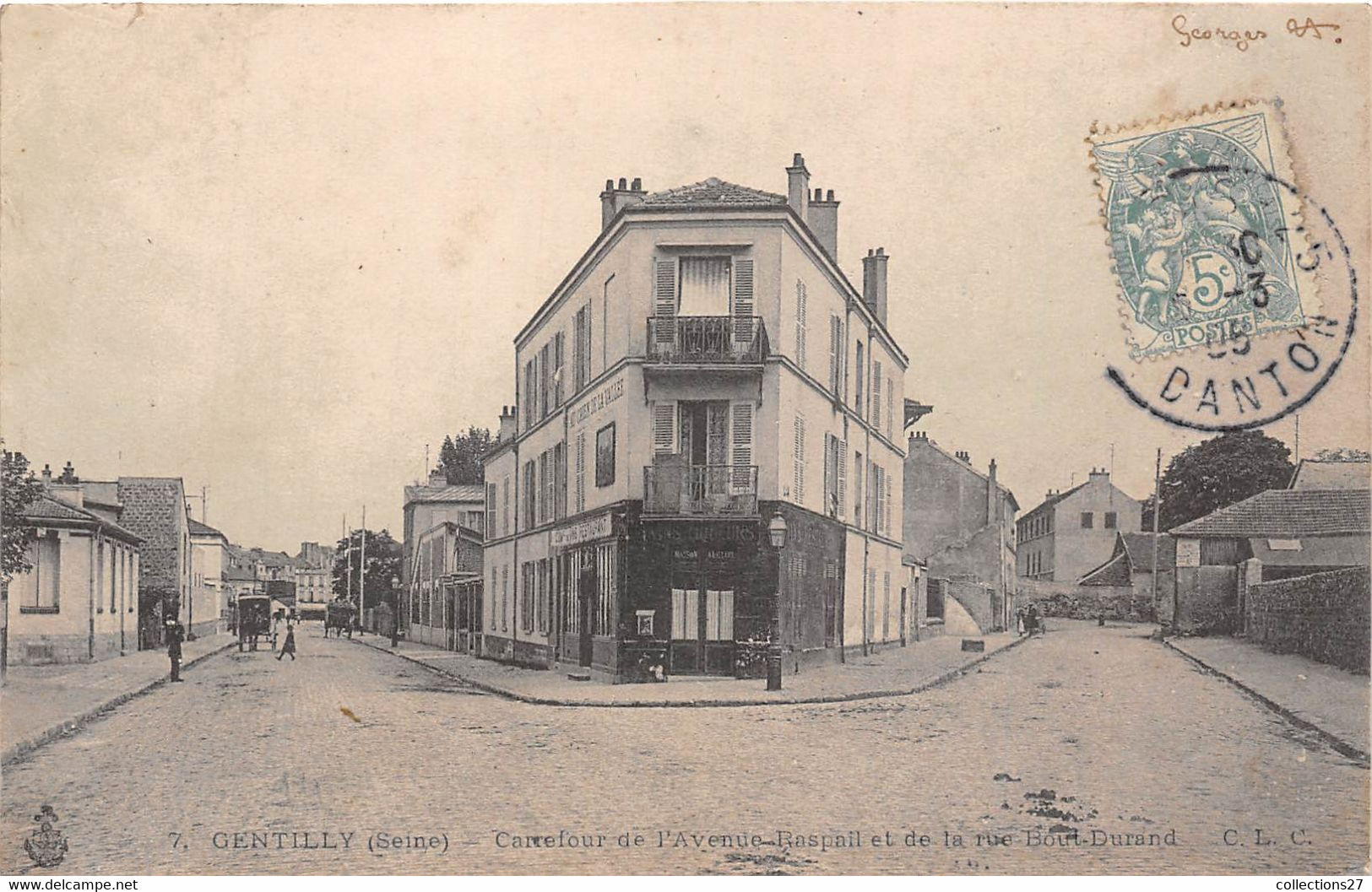 94-GENTILLY- CARREFOUR DE L'AVENUE RASPAIL ET DE LA RUE BOUT-DURAND - Gentilly