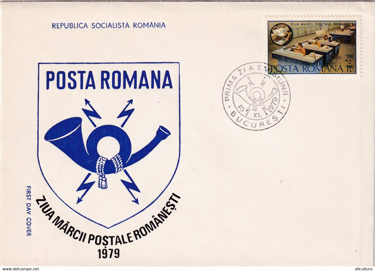 A2757-  Ziua Marcii Postale Romanesti 1979, Republica Socialista Romania, Bucuresti 1979  FDC - FDC