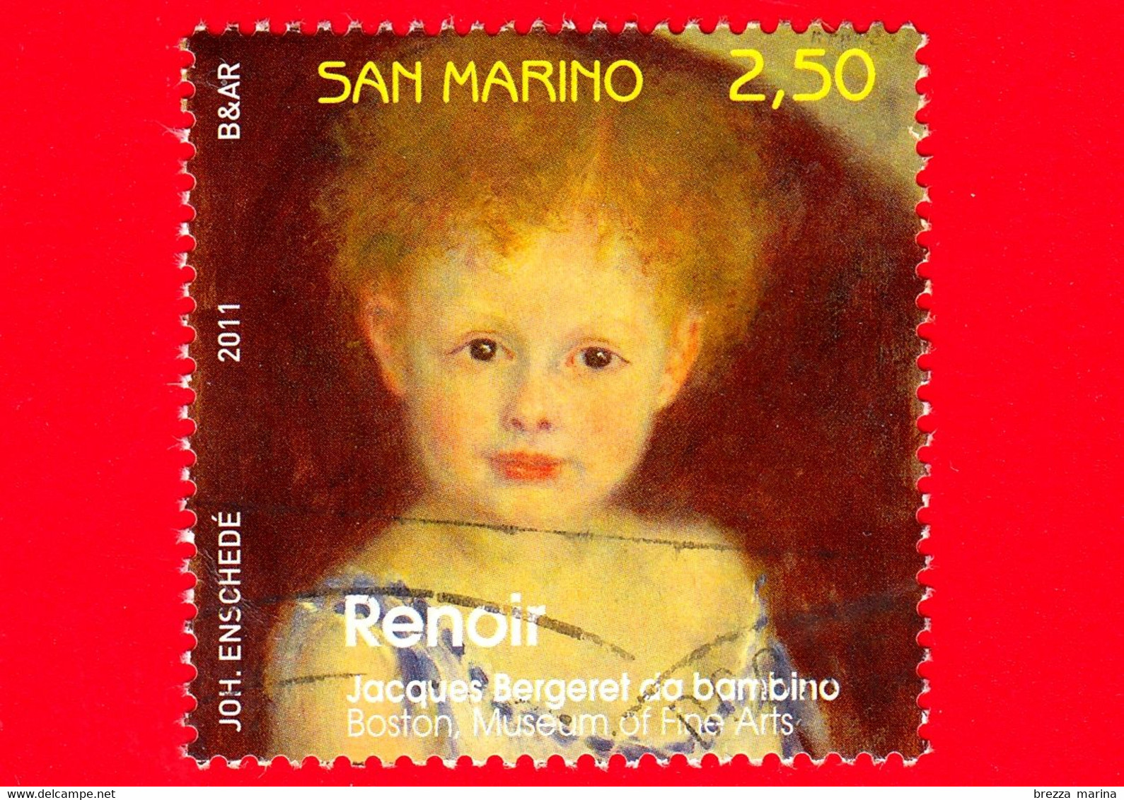 SAN MARINO - Usato - 2011 - Storie Di Pittura In Francia - Renoir - Jacques Bergeret Da Bambino - 2.50 - Used Stamps