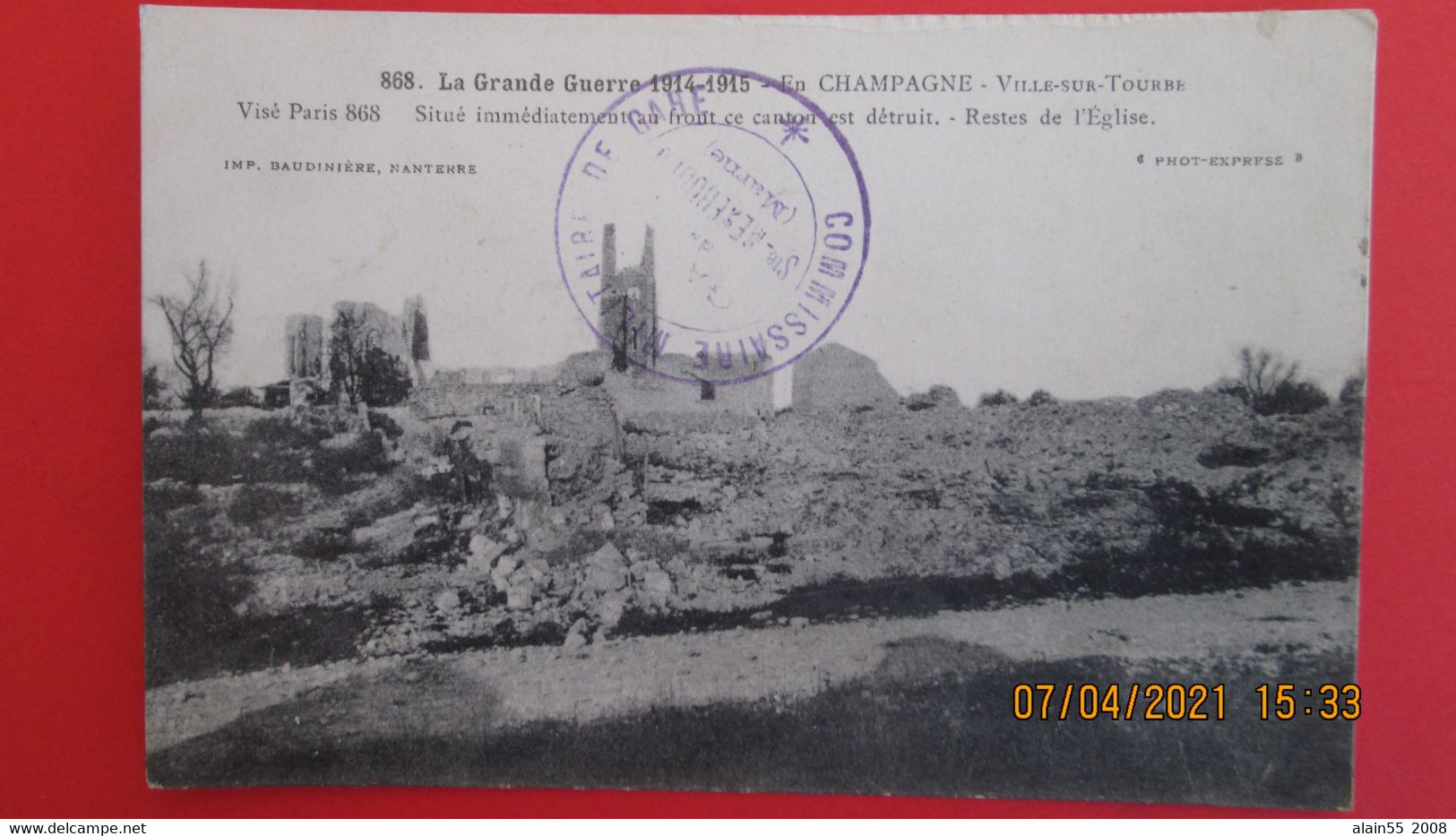 CPA  La Grande Guerre 1914-1915 En CHAMPAGNE Ville-sur-Tourbe - Ville-sur-Tourbe