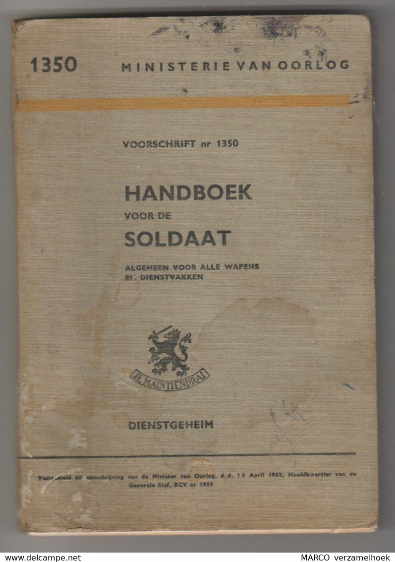 Dienst Departement Van Defensie 1953 Ministerie Van Oorlog VS2-1350 - Hollandais