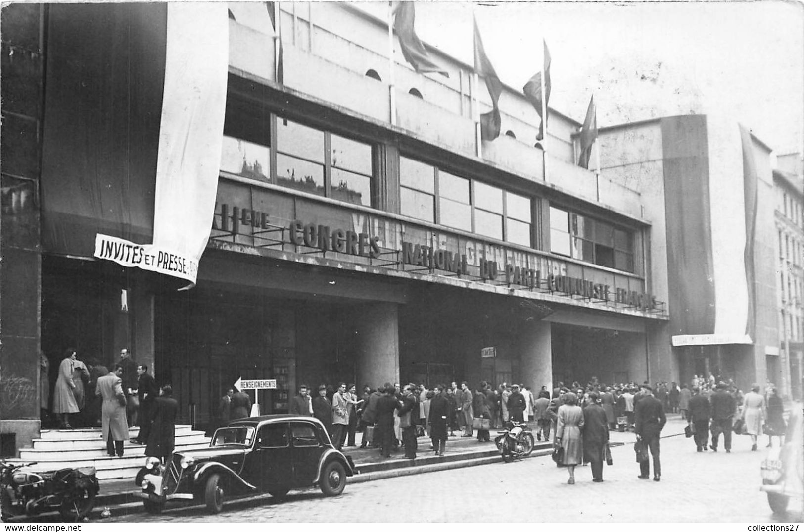 92-GENNEVILLIERS- XIIe CONGRES DU PARTI COMMINISTE FRANCAIS DU 2 AU 5 AVRIL 1950- CARTE-PHOTO - Gennevilliers