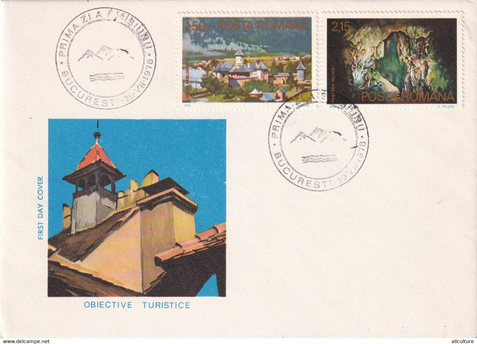 A2860 - Obiective Turistice De Vizitat Romania, Bucuresti 1978, Republica Socialista Romania 4 Covers  FDC - FDC