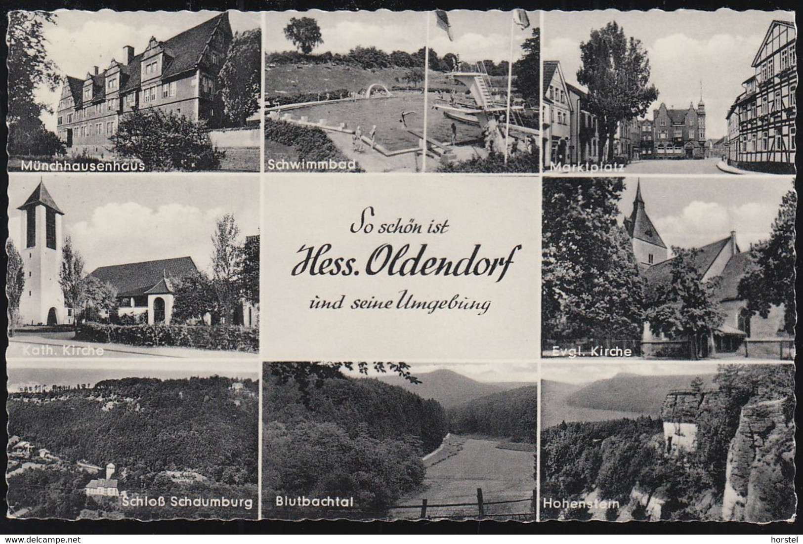 D-31840 Hessisch Oldendorf - Alte Ansichten - Marktplatz - Schwimmbad - Münchhausenhaus - Hessisch-Oldendorf